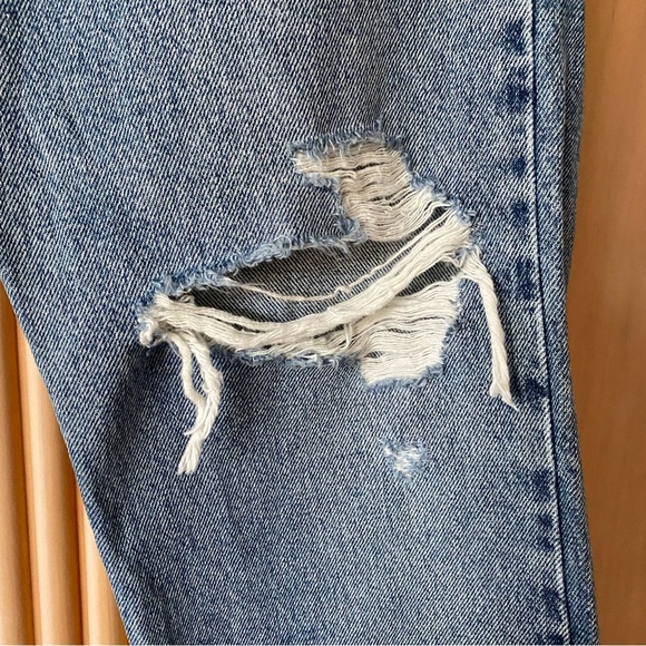 Agolde mia mid rise straight leg jeans rule light blue - Picture 6 of 13